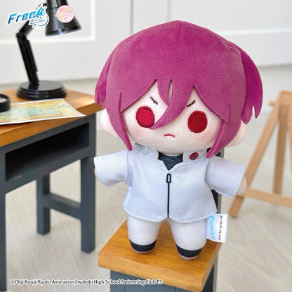 Japanese Anime Free! Iwatobi Swim Club Uniform Keychain | Haruka Makoto Rin Sosuke Cute Kawaii 10cm Q Bean Doll - Cute Kawaii Item