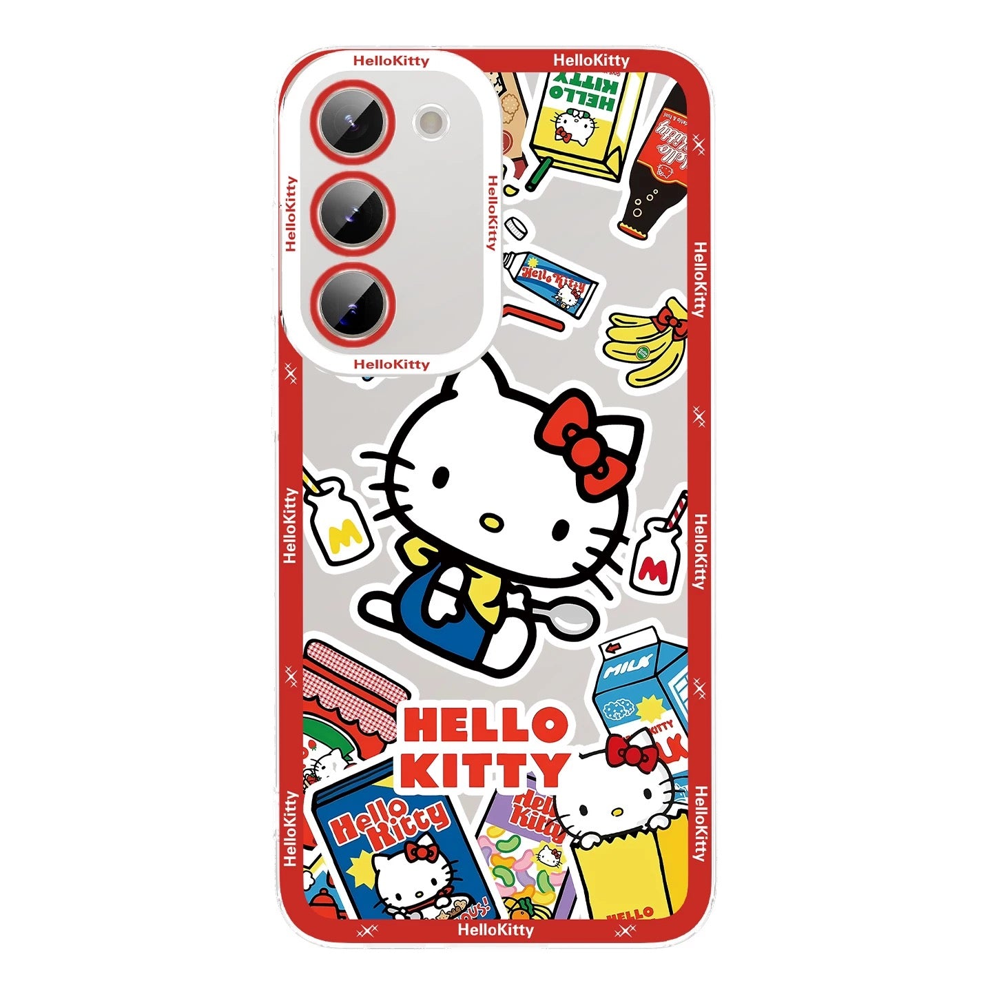 Japanese Cartoon Hello Kitty | Vintage Kitty Red Version - Phone Case Samsung Galaxy S26 S25 S24 S23 S22 S21 FE Ultra Edge