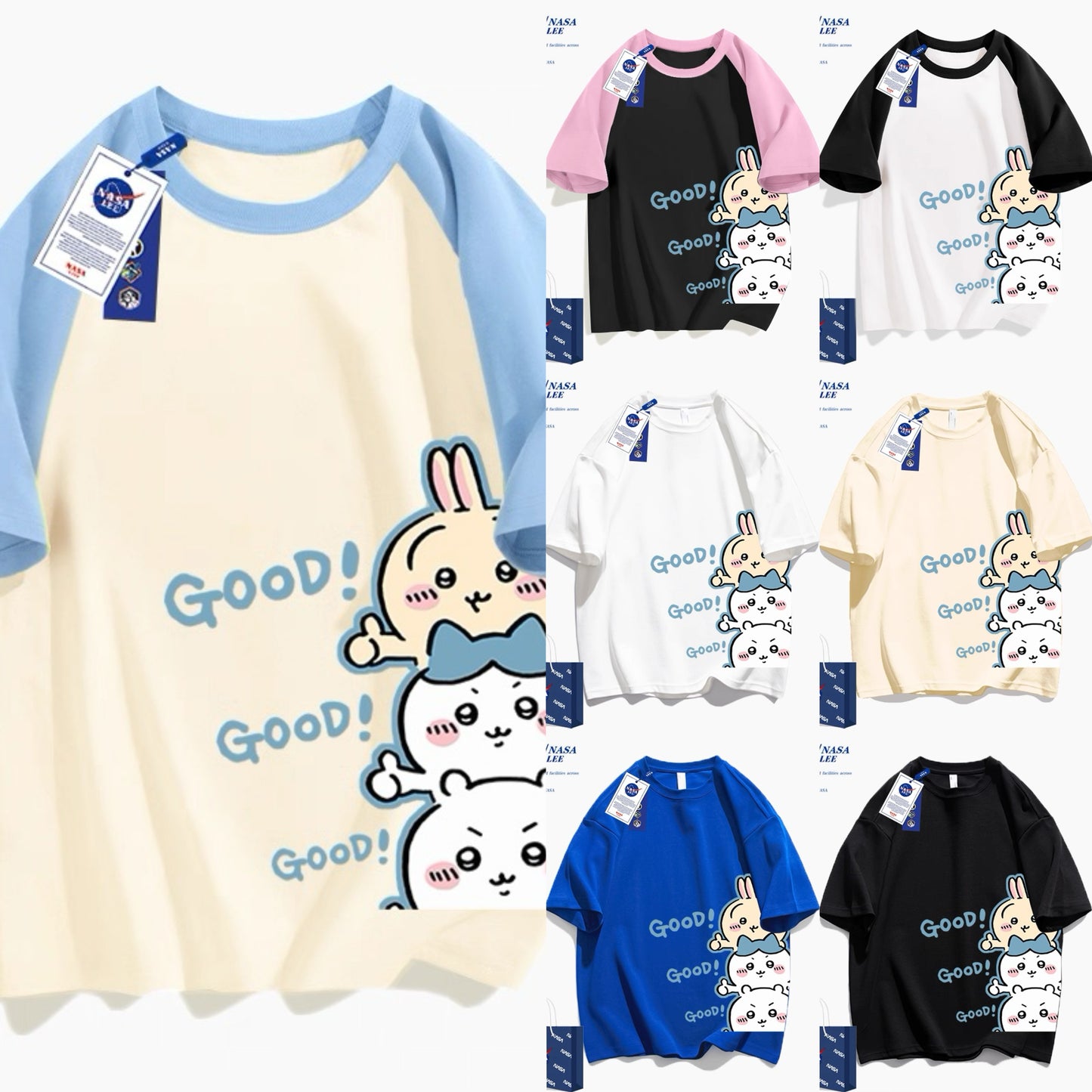 Japanese Cartoon ChiiKawa Casual Style T-Shirt Series | 3 Chiikawa Good! - Kawaii Fashion Items