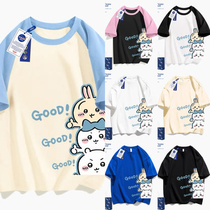 Japanese Cartoon ChiiKawa Casual Style T-Shirt Series | 3 Chiikawa Good! - Kawaii Fashion Items