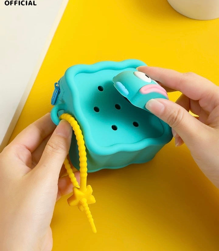 Japan Sanrio Silicon Mini DIY Square Purse Bag | Hello Kitty My Melody Kuromi Cinnamoroll Pochacco Hangyodon  - Coin Bag Can put in Airpods EarPhone