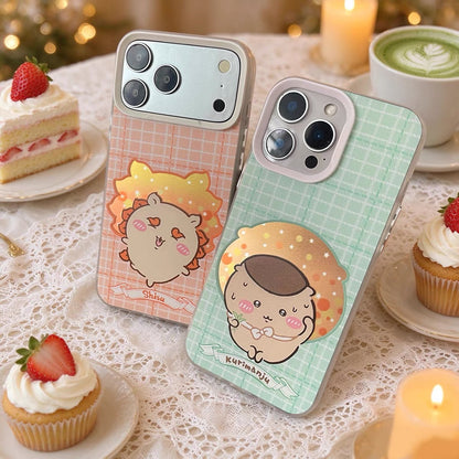 Japanese Cartoon ChiiKawa Daily with Icon Laser Case | Kurimanju Rakko Shisa Furuhonya 4 Styles - iPhone Case 11 12 13 14 15 16 16e 17 17e 18 Pro Promax