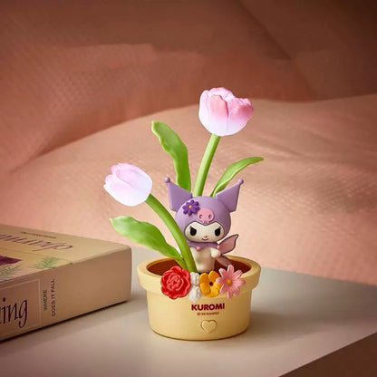 Sanrio with Friend Tulip Flower LED Night Light | My Melody Kuromi Cinnamoroll - Room Decoration