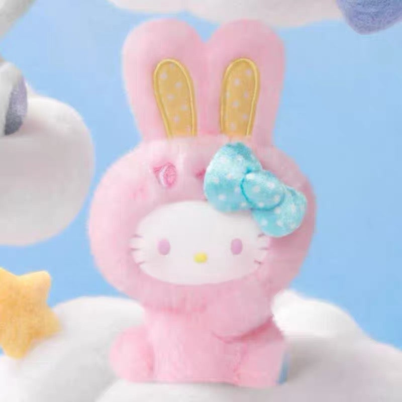 TOPTOY x Sanrio Hello Kitty | Rainbow Rabbit Series - Plush Vinly Keychain Pendant Blind Box