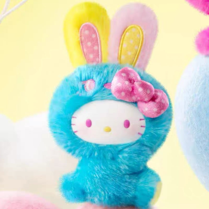 TOPTOY x Sanrio Hello Kitty | Rainbow Rabbit Series - Plush Vinly Keychain Pendant Blind Box