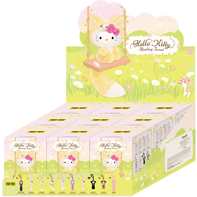 TOPTOY x Sanrio Hello Kitty | Healing Forest Series - Plush Vinly Keychain Pendant Blind Box