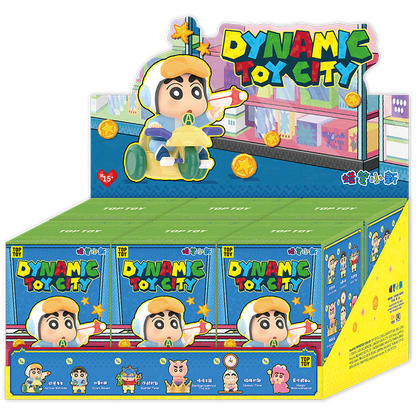Crayon Shin-chan Dynamic Toy City series retail display box with six blind boxes