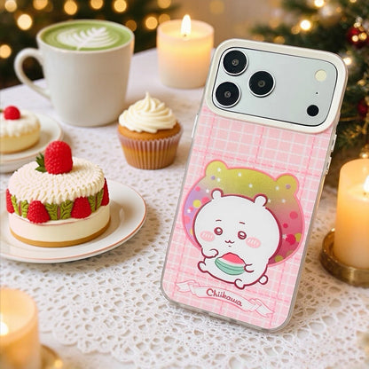 Japanese Cartoon ChiiKawa Daily with Icon Laser Case | Chiikawa Hachiware Usagi Momonga 4 Styles - Phone Case Samsung Galaxy S26 S25 S24 S23 S22 S21 FE Ultra Edge