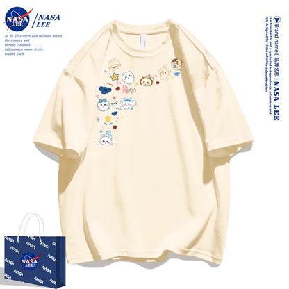 Japanese Cartoon ChiiKawa Casual Style T-Shirt Series | Chiikawa Hachiware Usagi Momonga Kurimanju Shisa Fun Drawing Style - Kawaii Fashion Items