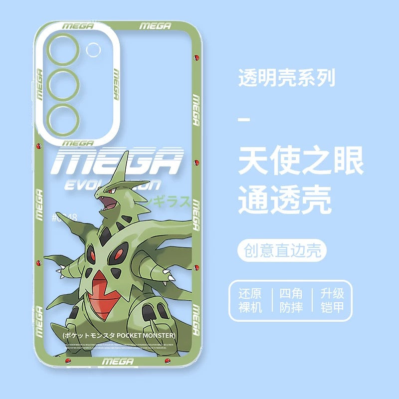 Japan Cartoon Pokemon Mega Evolution | Rayquaza Lucario Gengar Charizard X Y Tyranitar Scizor Metagross - Phone Case Samsung Galaxy S26 S25 S24 S23 S22 S21 FE Ultra Edge