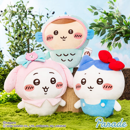 Japan ChiiKawa X Sanrio Series | ChiiKawa Hachiware Kurimanju in Sanrio Characters Costume Big Cute Plush Doll - Kawaii items Room Decoration doll