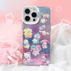 Japanese Cartoon Sanrio Pastel Starry Party Laser Case | Hello Kitty Lttle Twin Stars My Melody Kuromi Cinnamoroll Pompompurin Hangyodon AhirunoPekkle Cogimyun - iPhone Case 11 12 13 14 15 16 16e 17 17e 18 Pro Promax