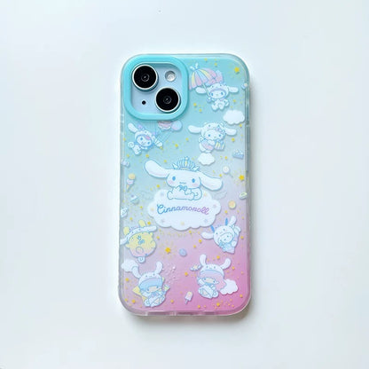 Japanese Cartoon Sanrio Cinnamoroll Party with Friends - iPhone Case 13 14 15 Pro Promax