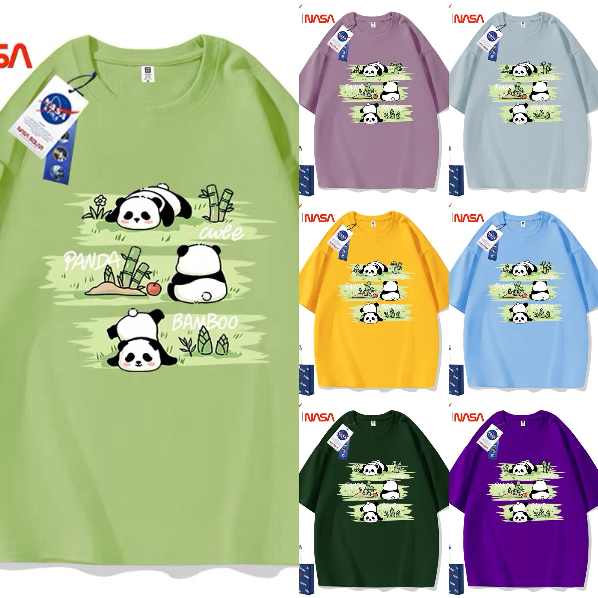 Cute Animals Panda Style T-Shirt Series | Three Cute Panda Part2 - Kawaii Fashion Items for Child & Adult