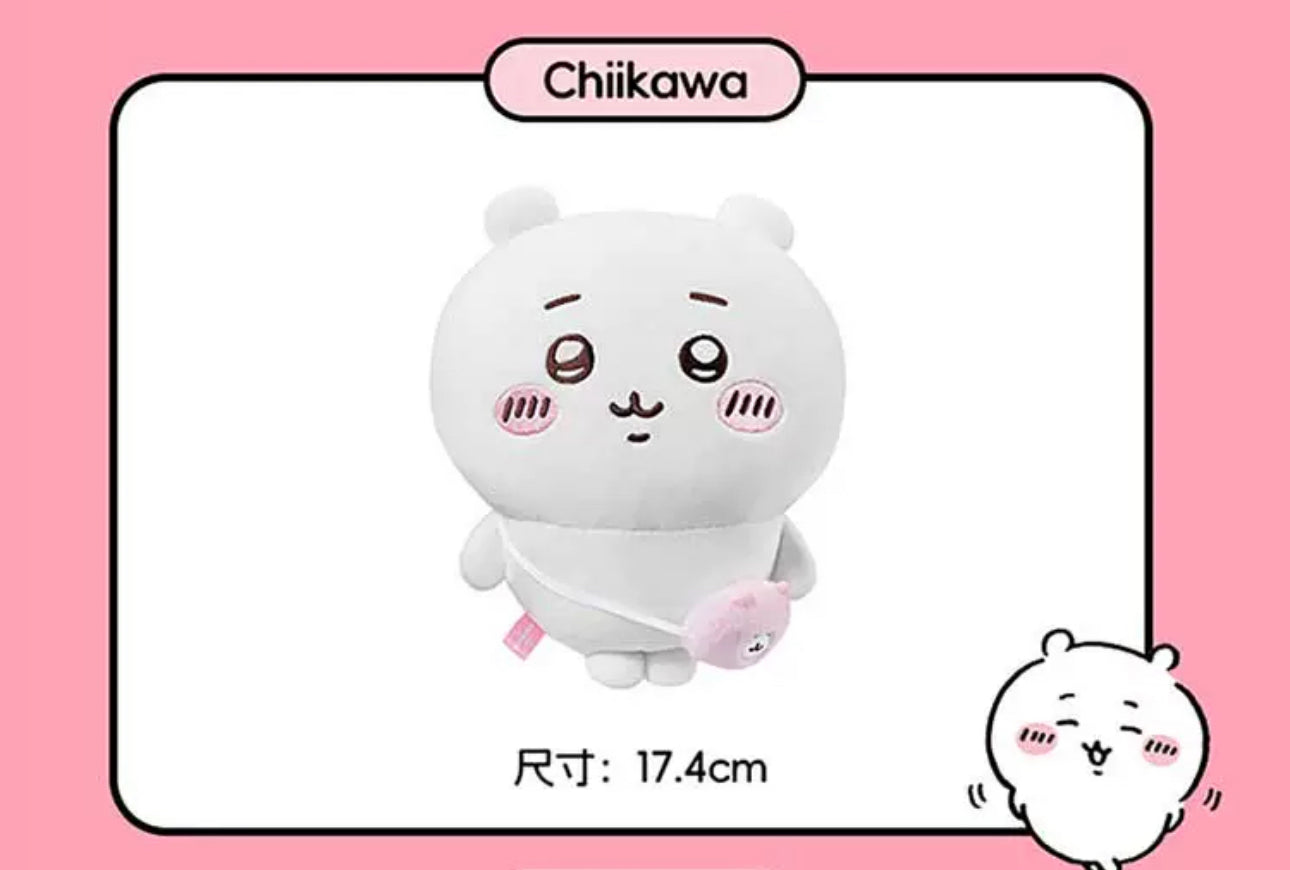ChiiKawa X Miniso | ChiiKawa Hachiware Usagi Outing with Bag - 30cm Plush Doll Kawaii items Room Decoration doll