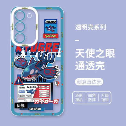 Japan Cartoon Pokemon Game Pixel Version | Ho-Oh Lugia Groudon Kyogre Entei Suicune Raikou Yveltal - Phone Case Samsung Galaxy S26 S25 S24 S23 S22 S21 FE Ultra Edge