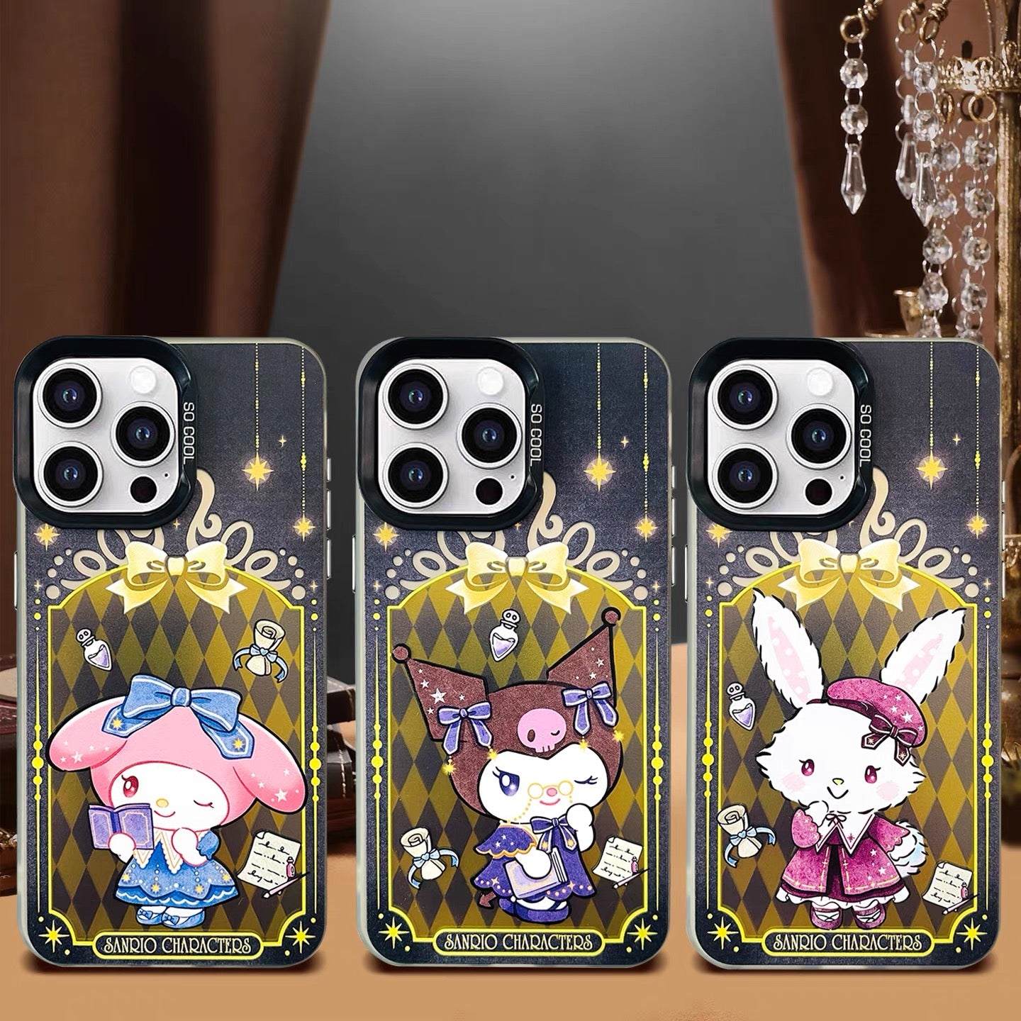 Japanese Cartoon Sanrio Magical Book Laser Case | Hello Kitty My Melody Kuromi Hangyodon Bad Badtz Maru Wish Me Mell 6 Styles - iPhone Case 11 12 13 14 15 16 16e 17 17e Pro Promax