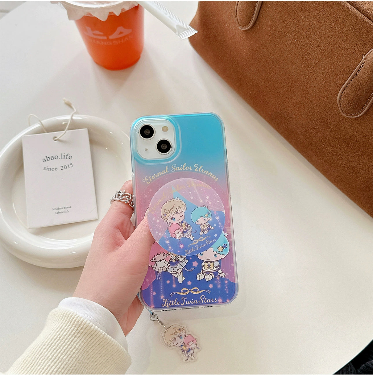 Japanese Cartoon Phone Stand | Laser Sailor Girl X Little Twin Stars Pochacco 