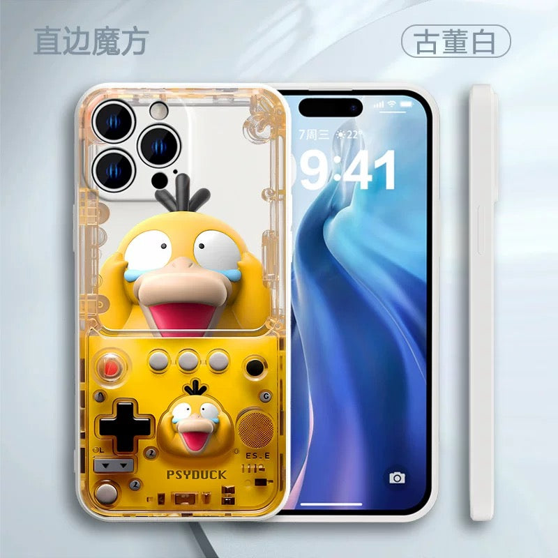 Japan Cartoon Pokemon Fun 3D Print Game Console Version Colour Silicone Case | Pikachu Bulbasaur Squirtle Charmander Psyduck Jigglypuff Eevee Gengar -  iPhone Case PLUS SE2 XS XR X 11 12 13 14 15 16 16e 17 17e Pro Promax 12mini 13mini