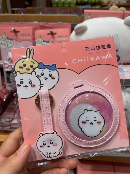 ChiiKawa X Miniso | ChiiKawa Hachiware Usagi Momonga Metal Pin and Landyard - Kawaii Item Cute Accessories