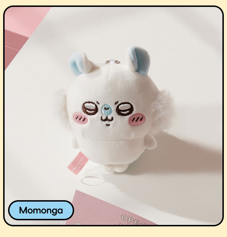 ChiiKawa X Miniso | ChiiKawa Hachiware Usagi Momonga Mini Plush Doll Keychain - Kawaii items Room Decoration doll
