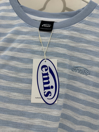 Korean Fashion Emis Style Long-sleeved Sun Protection T-Shirt Series | White Blue Stripe - Kawaii Fashion Items