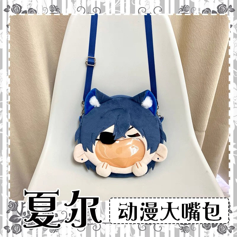 Japanese Anime  Black Butler Kuro Shitsuji | Ciel Phantomhive with Cat Ear Plush Cute Icon Itabag Backpack and Crossbody Bag - Cute Kawaii Item