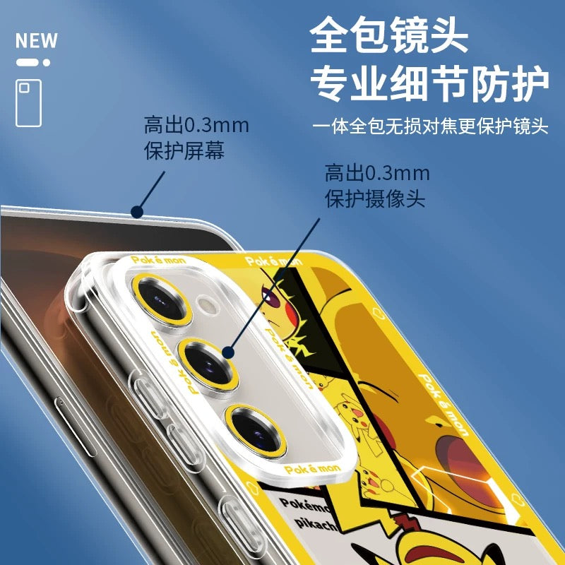 Japan Cartoon Pokemon Street Style | Pikachu Gengar Squirtle - Phone Case Samsung Galaxy S26 S25 S24 S23 S22 S21 FE Ultra