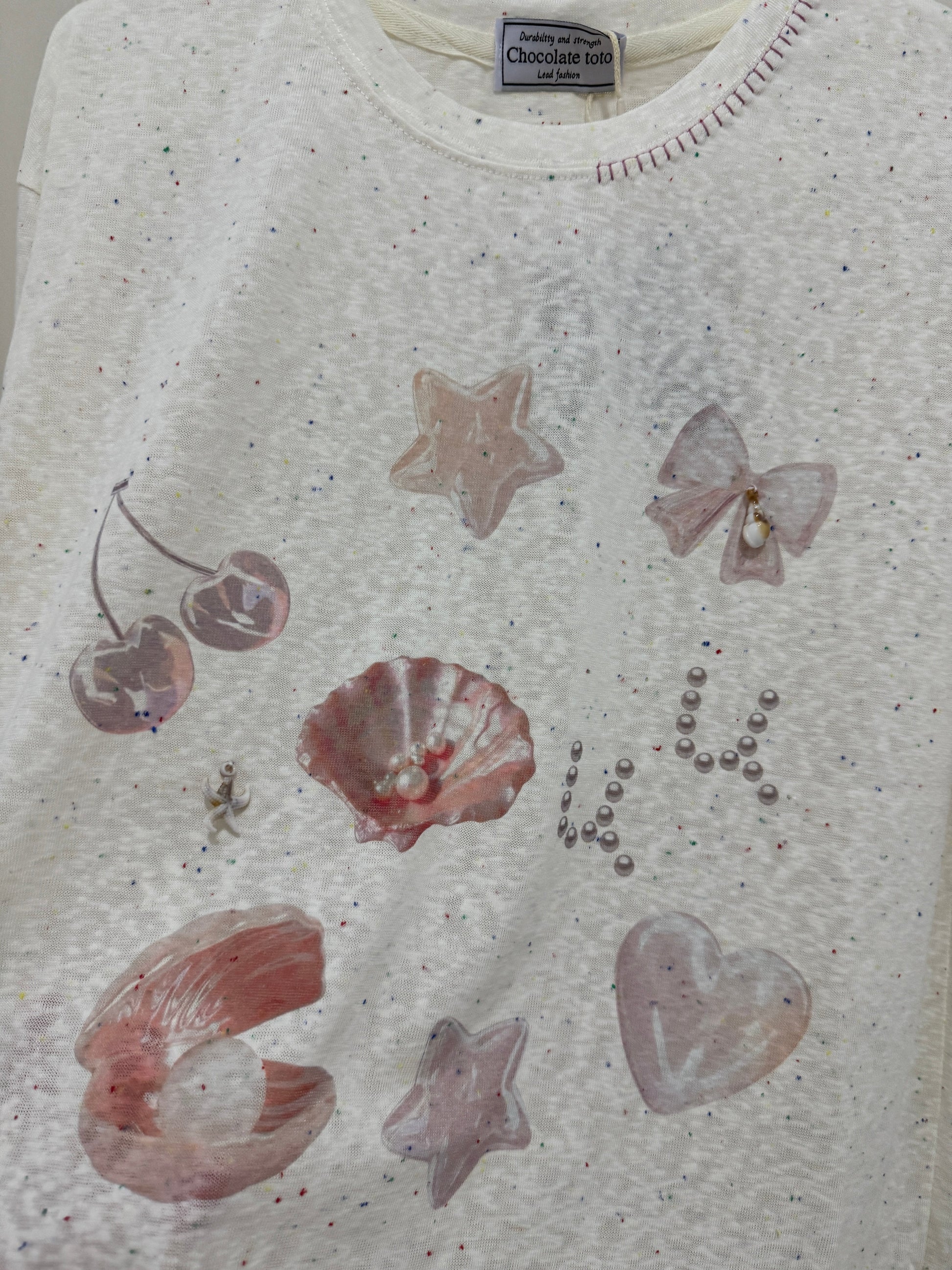 Korean Fashion Ocean Style T-Shirt Series | Ocean Shell  - Kawaii Fashion Items