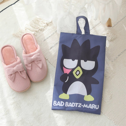 Japanese Cartoon Small Storage Hanging Bag | Keroppi Hangyodon Bad Badtz Maru AhirunoPekkle Tuxedosam Gudetama - Tidy Shoes Cloths Make up Bag