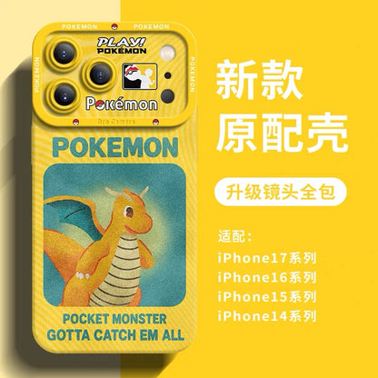Japanese Cartoon Pokemon Silicone Case Neon Spray Painting Style Part2 | Charmander Blastoise Venusaur Genger Porygon-Z Scizor Dragonite Rayquaza 8 Styles - Phone Case Samsung Galaxy S26 S25 S24 S23 FE Ultra Edge