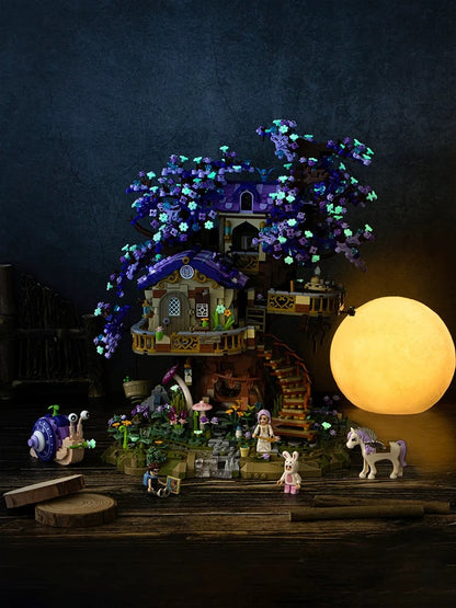 Loz Building Mini Block Adventure Theme | Fairy Tree House 3991pcs - with GID Blocks Lights Children Gift DIY Handmade Gift