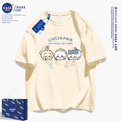 Japanese Cartoon ChiiKawa Casual Style T-Shirt Series | Chiikawa Hachiware Usagi Drawing Part 3 - Kawaii Fashion Items