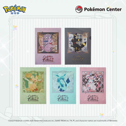 Japan Cartoon Pokemon Eevee Evolution A4 Folder | Eevee Vaporeon Jolteon Flareon Espeon Umbreon Leafeon Glaceon Sylveon - Evolve Anime Collectable Kawaii Item