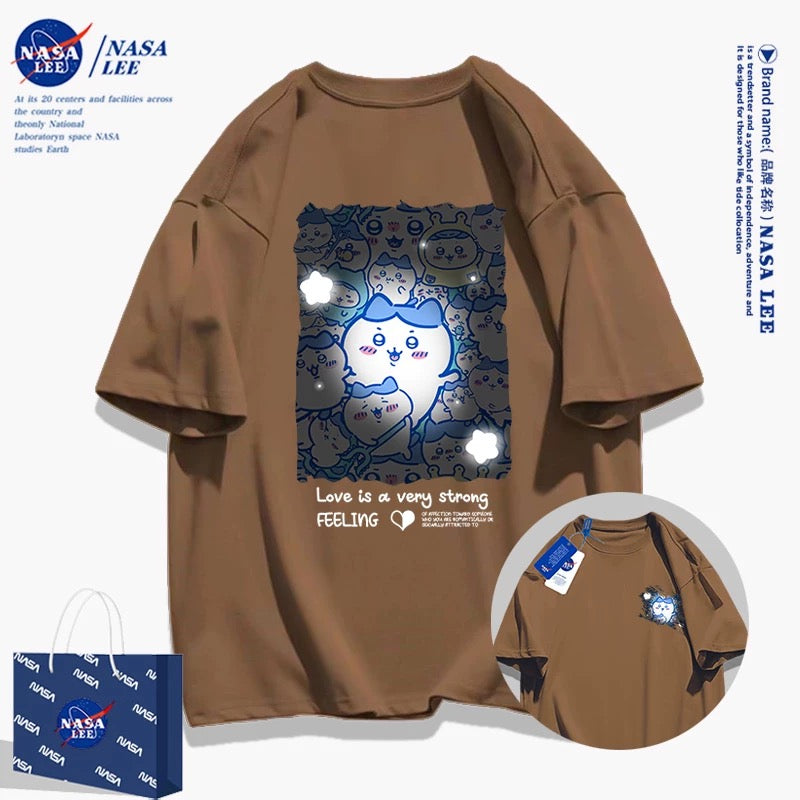 Japanese Cartoon ChiiKawa Casual Style T-Shirt Series | Hachiware Light - Kawaii Fashion Items