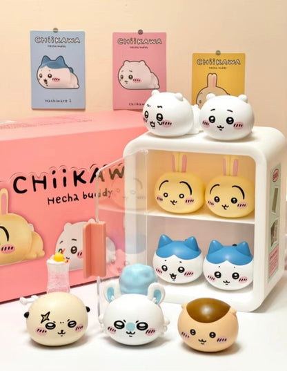 ChiiKawa X Miniso | ChiiKawa Hachiware Usagi Momonga Kurimanju Rakko Hecha Buddy Blind Box Figure - Kawaii Item Cute Room Decoration