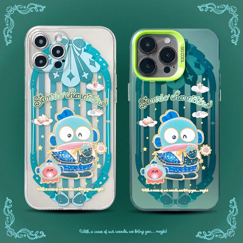 Japanese Cartoon Sanrio Magic School | Hangyodon Wizard Laser Colour Clear - iPhone Case 11 12 13 14 15 16 Pro Promax