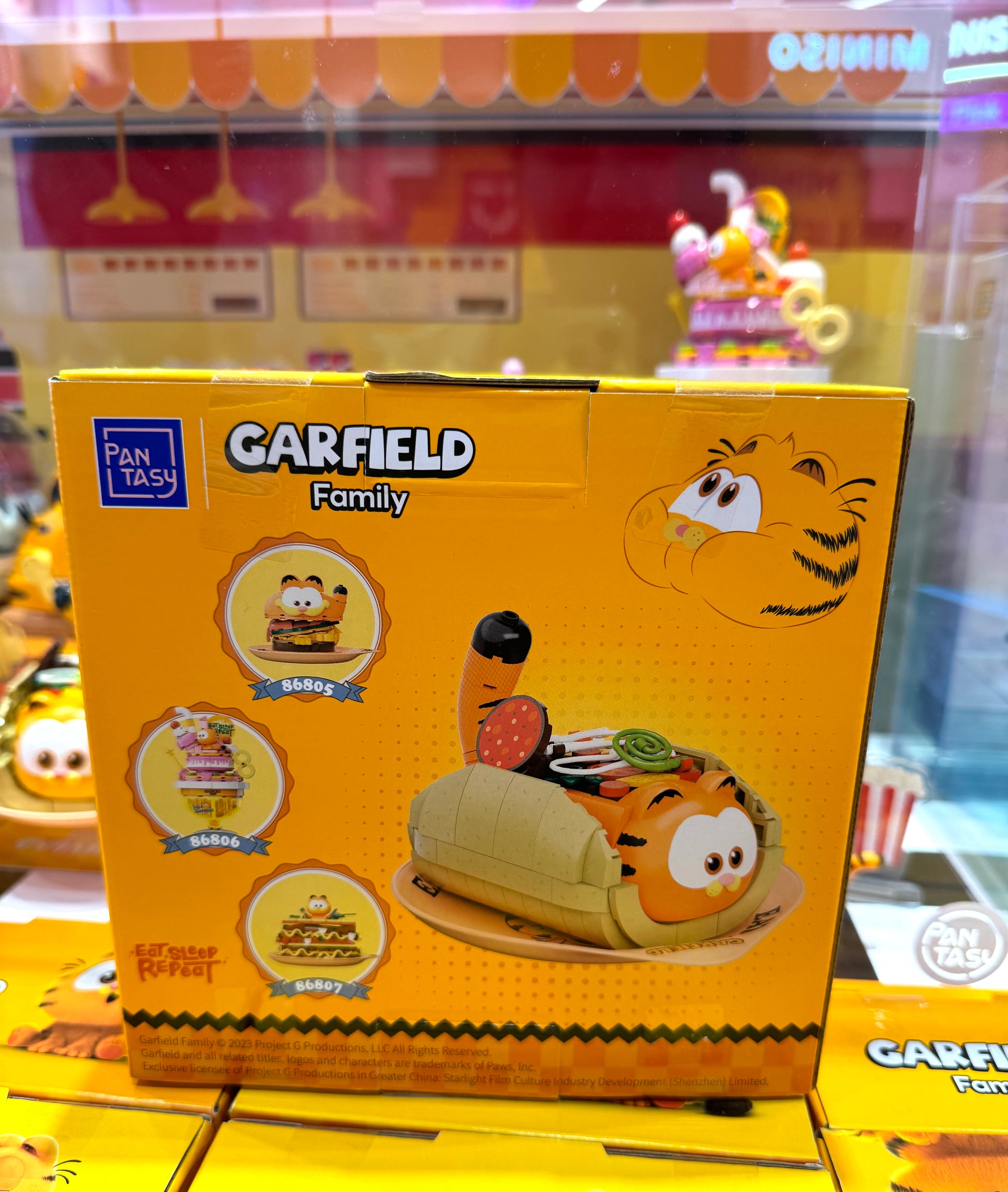 Pan Tasy x Garfield Family | Hotdog - Lovely Cat Exotic Shorthair Building Blocks Toy Collections