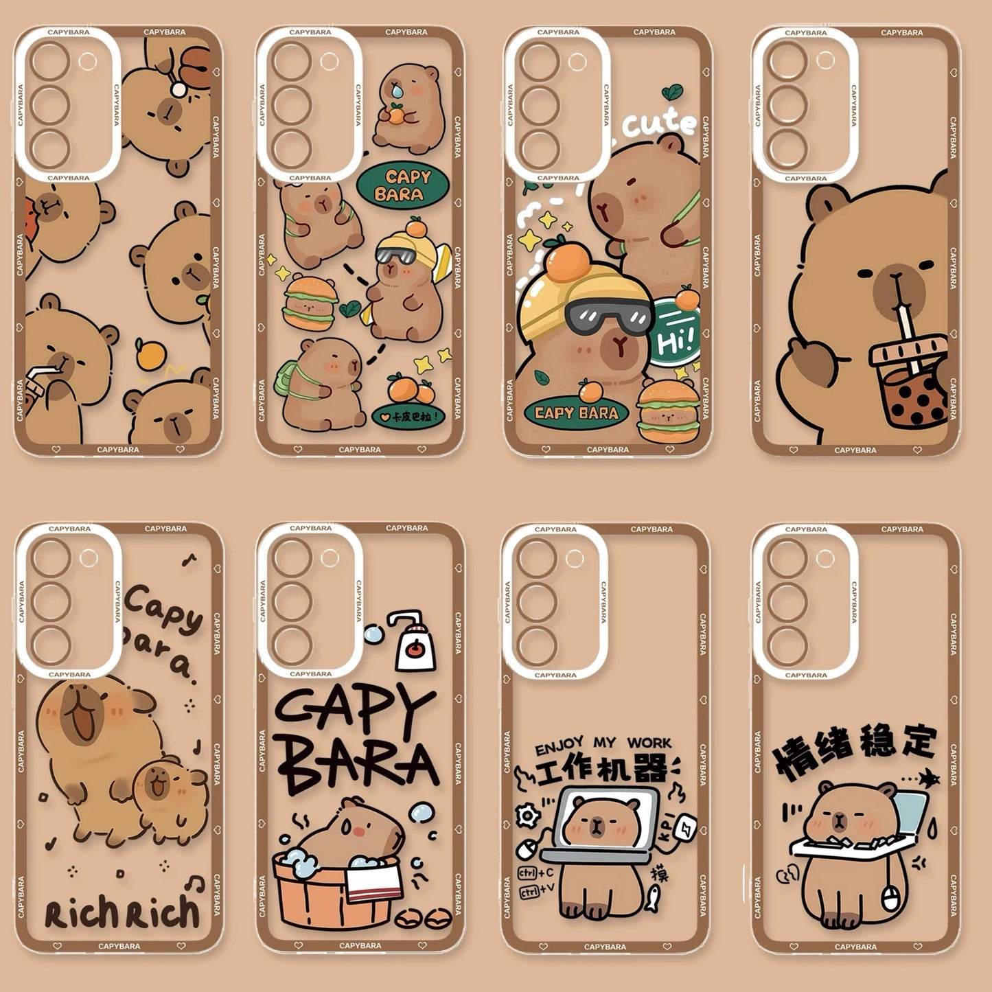 Cute Animal Capybara | Part3 8 Styles - Phone Case Samsung Galaxy S26 S25 S24 S23 S22 S21 FE Ultra Edge