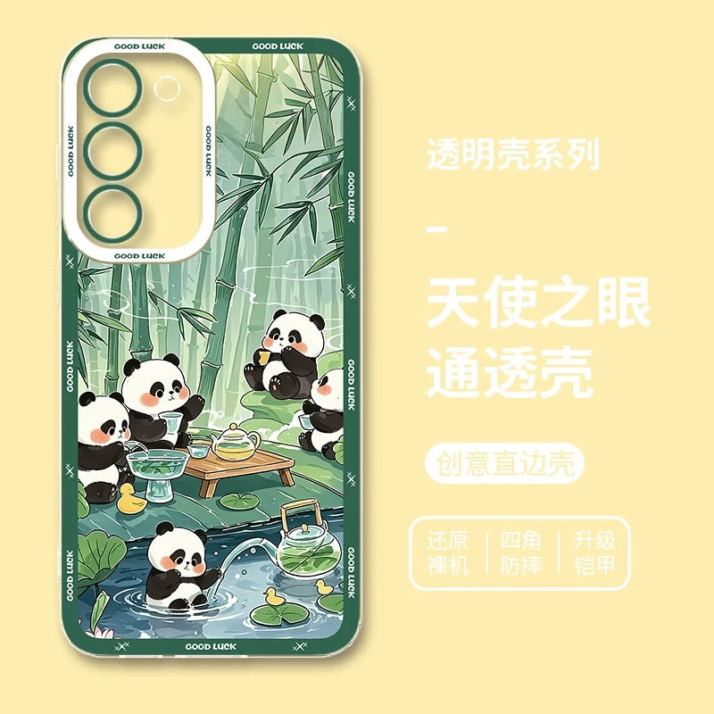 Cute Animal Panda | Season Times - Phone Case Samsung Galaxy S26 S25 S24 S23 S22 S21 FE Ultra Edge