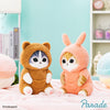 일본 모후산도 잠옷 시리즈 | 모후산도 고양이 동물 일체형 잠옷 귀여운 빅 봉제인형 - 카와이 아이템 방 장식 인형