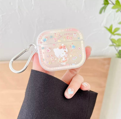 Japanese Cartoon Dreamy Pastel Colour Hello Kitty My Melody Kuromi Cinnamoroll Pompompurin AirPods AirPodsPro AirPods3 Case