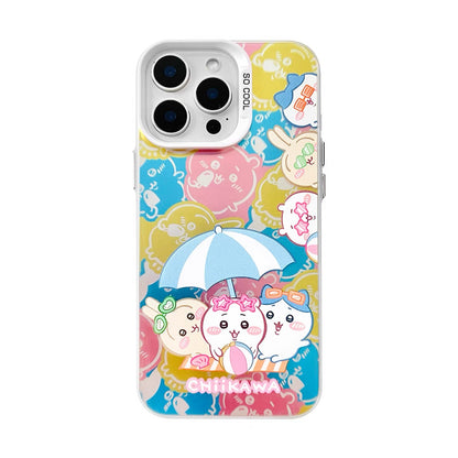 ちいかわ 夏のビーチタイム レーザーケース | ちいかわ ハチワレ うさぎ - iPhoneケース 11 12 13 14 15 16 16e 17 17e Pro Promax