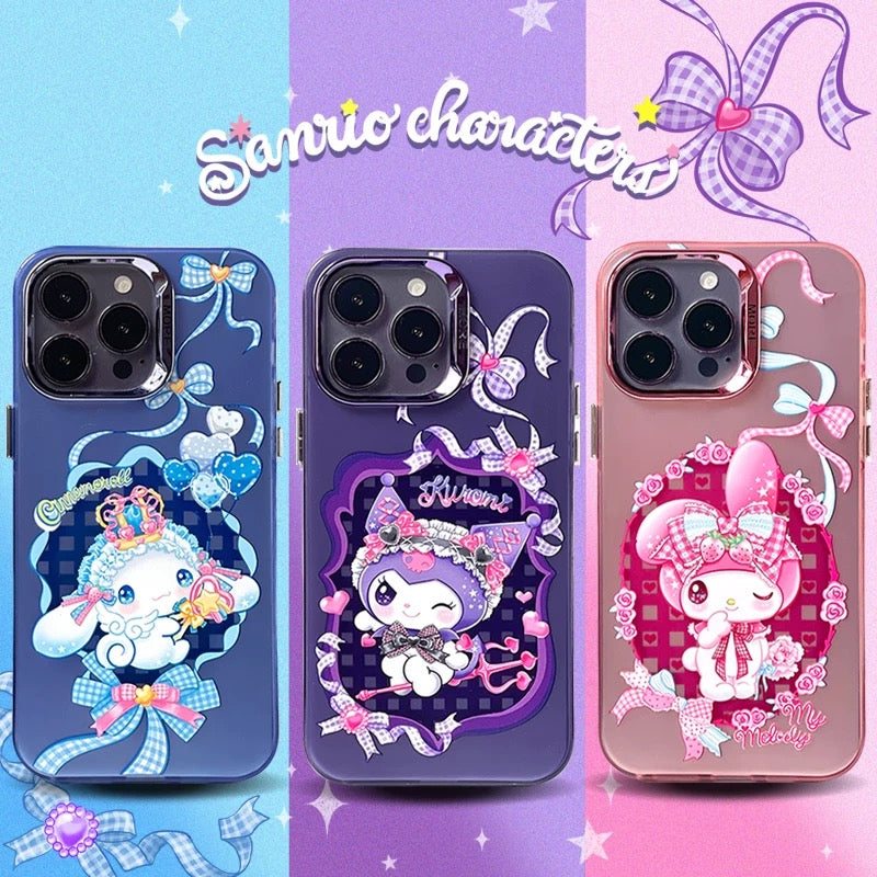 Japanese Cartoon Sanrio Sweet Angel | Hello Kitty Laser Colour Clear - iPhone Case 11 12 13 14 15 16 Pro Promax