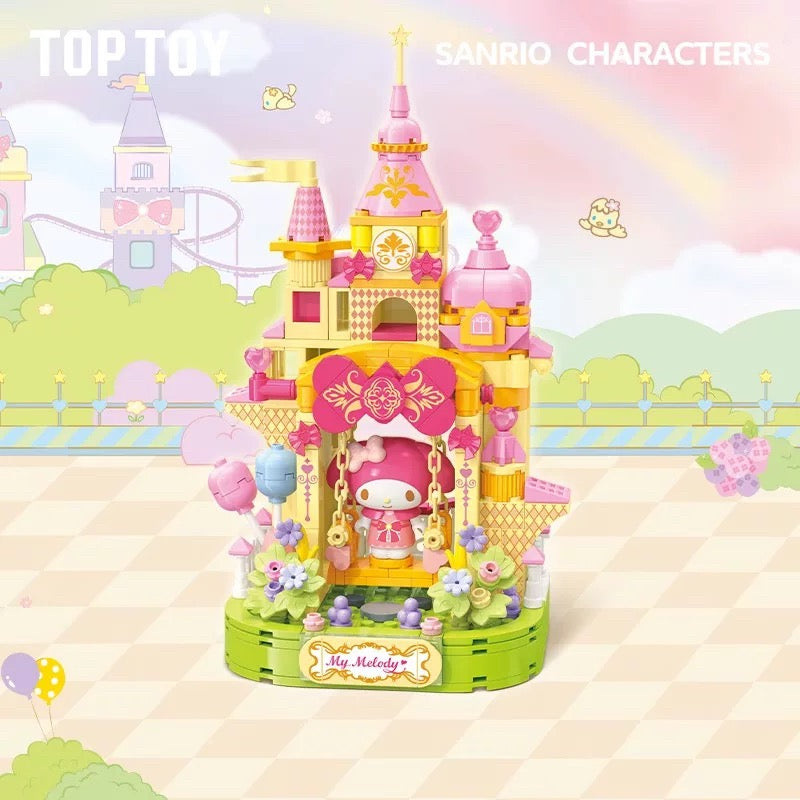 Top Toy x Sanrio Colorful Amusement Park Fair Rides | My Melody Happy Swings Castle - Building Blocks Toy Collections