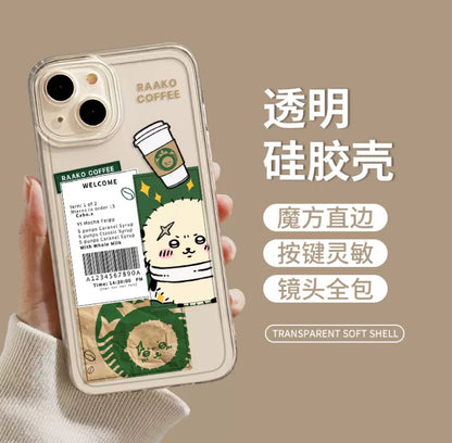 Japanese Cartoon ChiiKawa Coffee Shop | Rakko Chef - iPhone Case XS 11 12 13 14 15 16 Pro Promax mini