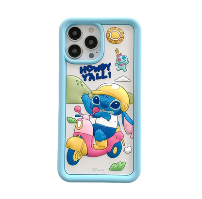 Cute Cartoon Stitch Silicone  Phone Case - iPhone Case 12 13 14 Pro Promax