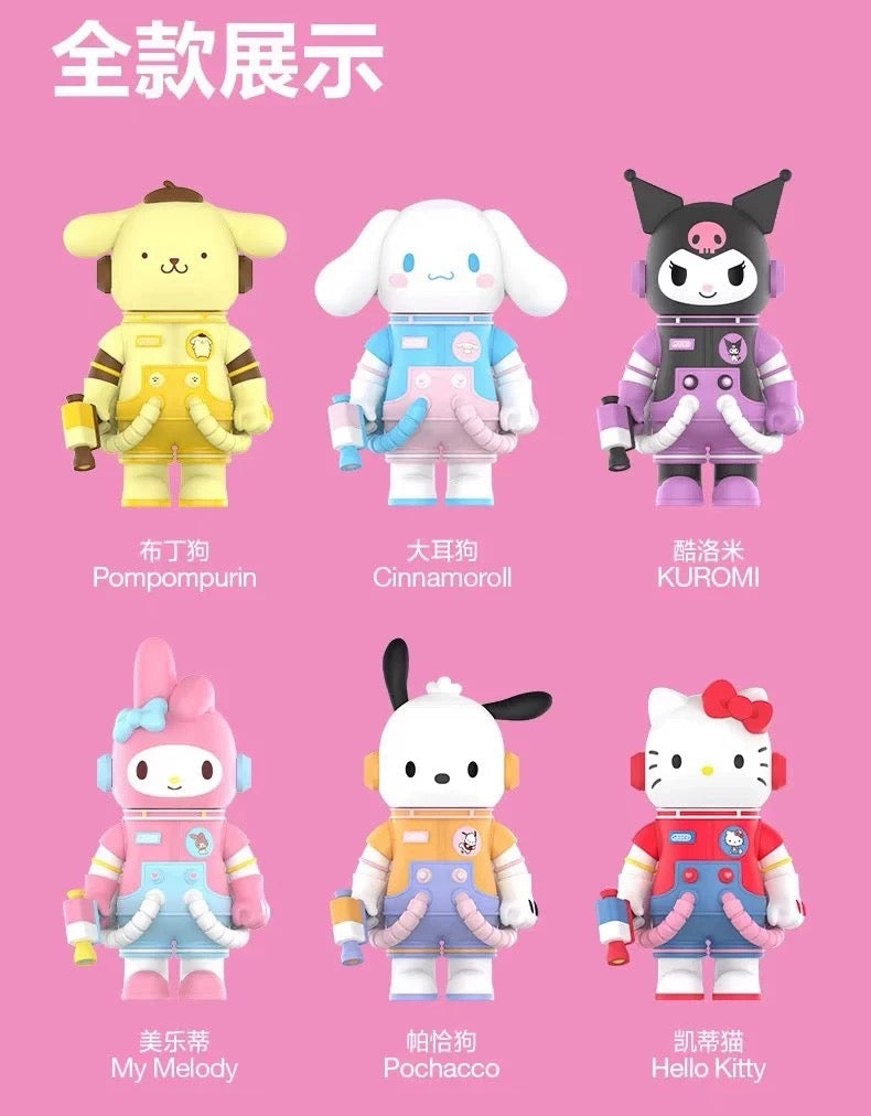 Popmart x Sanrio Mega Space Molly Series Limited Edition | Hello Kitty My Melody Kuromi Cinnamoroll Pompompruin Pochacco Hangyodon - 30cm tall Kenny Wong Blind Box Figure Toy Collection