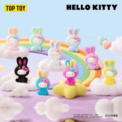 TOPTOY x Sanrio Hello Kitty | Rainbow Rabbit Series - Plush Vinly Keychain Pendant Blind Box