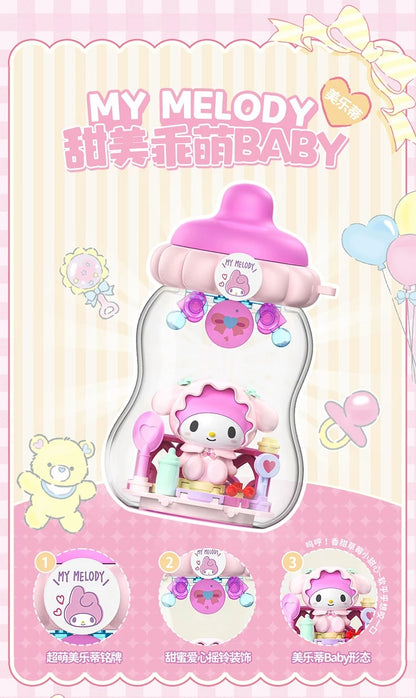Top Toy x Sanrio Characters Baby Series Milk Bottle Keychain | My Melody Kuromi Cinnamoroll Pochacco -  Building Blocks Toy Collectable Mystery Blind Box